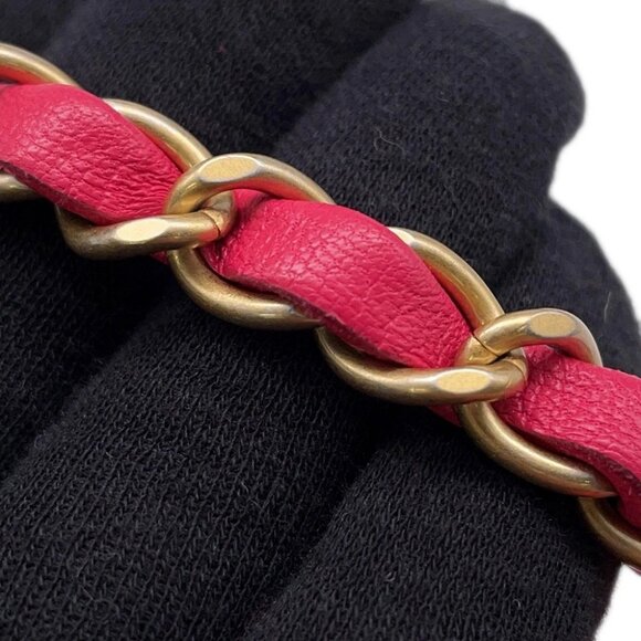 CHANEL Mini Matelasse ChainShoulder Size Mini Tweed/Boa Red/Pink - Picture 11 of 14